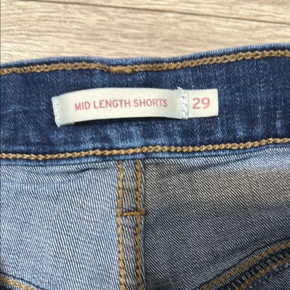 Levi's Blue Jean Shorts with Rolled Hem - Picture 2 of 5